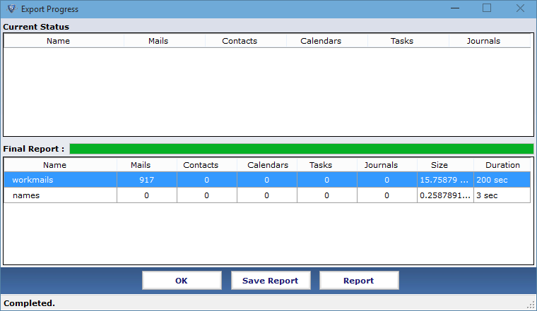 Progress report