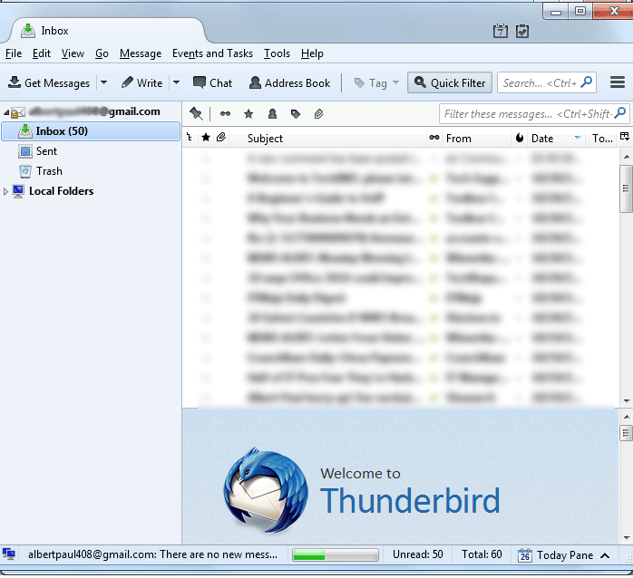 Open thunderbird